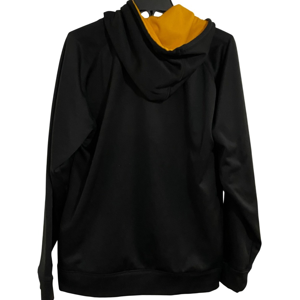 NHL Pittsburgh Penguins Hoodie Mens Medium Black Gold Excellent Pullover Logo - Picture 6 of 6